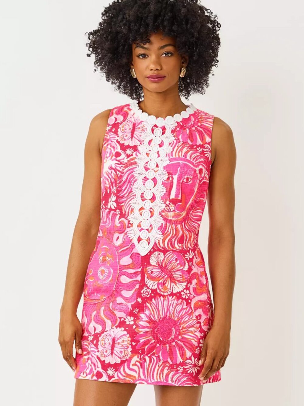 NWT Lilly Pulitzer Edita Stretch Shift, Paradise Punch Oversized Jims Stuff, 0